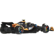 Mattel Hot Wheels Premium Formula 1 Race Car, 2025 McLaren Team #4 Lando Norris, 1:64 Scale, Metal Body, Real Riders Tires JKD88