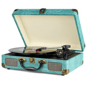 DIGITNOW M435 Record Player Vintage 3-Speed Bluetooth Vinyl Turntable with Stereo Speaker, Blue