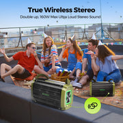 Seenda W-4120 Bluetooth Speaker, 80W, Subwoofer, RGB Lights, 10H Playtime, IPX6 Waterproof Portable Wireless Speaker with Handle for Outdoors, Camping, Beach