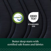 Zinus Tranquility 10in Medium Hybrid Mattress with Pocketed Coil Support, Black, Queen
