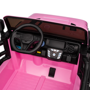 Hikiddo HKJC30912V 12 Volt Electric Ride On Car Truck, Two-Seater, Dual Motors, Bluetooth, Remote Control, Pink