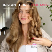 TYMO CURLPRO Automatic Curling Iron, 1 Inch Ceramic Barrel with GLOSS Tourmaline, Ionic Technology, Dual Voltage, Gray