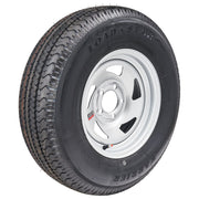 Kenda Karrier KR03 Trailer Tire With 5-hole Directional Steel Wheel - Silver/Black - Silver Directional