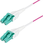 StarTech.com 2m (6.6ft) LC to LC (UPC) OM4 Multimode Fiber Optic Cable, White