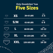 GoodNites Boys Nighttime Bedwetting Underwear, Hypoallergenic, Blue, Size XL 95-120 Lbs, 38 Count