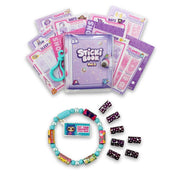 Sticki Rolls Sticki Book Series 2, Wearable Bracelet with 12 Kawaii-Themed Holographic Sticker Rolls, Interactive Laminated Sticker Organizer, Quick-Grip Clasp