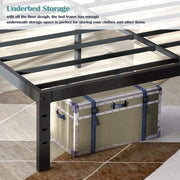 Eavesince Twin XL Platform Bed Frame, Heavy-Duty Alloy Steel, 18 in Height, Black