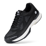 FitVille Men's Wide Athletic Pickleball Shoes, Arch Support, Black, Size 10.5