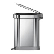 simplehuman CW2044 Slim 45-Liter Brushed stainless steel Trash Can with Lid