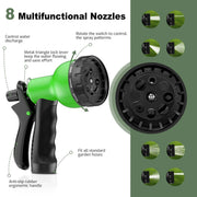GVDV CP014771 Garden Hose, 3/4 inch x 100ft Metal Water Hose with Spray Nozzle, Leak Proof, Tangle Free, 550PSI