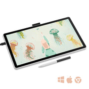 Wacom One 14 Pen Display Drawing Tablet, 14 in Full HD IPS Screen, Battery-Free Stylus with 4,096 Pressure Levels, White, DTC141W0