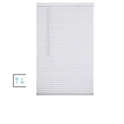 Keshun Cordless Mini Blind, 1 Inch Vinyl Slats, White, 17 in Wide x 72 in Long