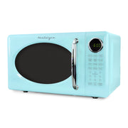 Nostalgia Retro Microwave Oven, 0.7 Cu Ft, 700W Countertop, 8 Auto Cook Programs, 10 Power Levels, Rotating Glass Turntable, Child Safety Lock, Ivory, NRMOPM7IVY6A