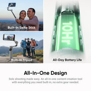 Insta360 - Flow 2 AI Tracker Bundle Gimbal Stabilizer for Smartphones - Stone Gray