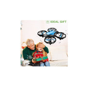 4DRC 4D-V8 Mini Drone, Suitable for Children and Beginners, 3 Batteries and Storage Bag Height Hold, Headless Mode, 3D Flip and Auto Hover, Blue