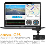 Vantrue N2 Pro Dual Dash Cam, Front and Interior 1080P Recording, 1440P Single Front Camera, Infrared Night Vision, Motion Detection Parking Mode, G-Sensor, Loop Recording, Black