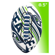 Franklin Sports Seattle Seahawks Youth Mini Football, 8.5 in, SPACELACE Easy Grip Texture, Air Tech Cover, 70152F28Z