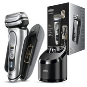 Braun 9477cc Razor for Men Wet & Dry Electric Foil Shaver with ProLift Beard Trimmer, Cleaning & SmartCare Center & Charging Power Case, Galvano Silver