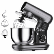 LINKChef Stand Mixer, 5.3 QT, 6-Speed Tilt-Head Electric, 3-in-1 Kitchen Mixer with Stainless Steel Bowl, Dough Hook, Whisk, Beater, Silver, SM10380
