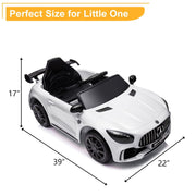 UBesGoo 12V Licensed Mercedes-Benz Electric Ride on Car Toy, White