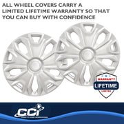 Coast2Coast 16 Inch 5 Split Spoke Silver Wheel Covers Set of 4 for Ford Transit 2015-2019 IWC51216S