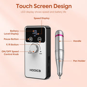 HOOICB V5 45000rpm Professional Drills for Acrylic Nails, White
