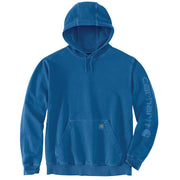Carhartt Men's Durham Garment-Dyed Relaxed-Fit Hooded Sweatshirt, Deep Lagoon, Large, 106253