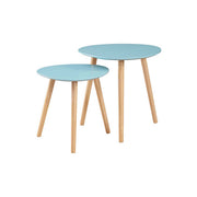 Convenience Concepts No Tools Oslo Nesting End Tables, Sea Foam/Light Oak