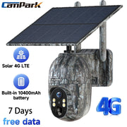 Campark TC17 Trail Camera, 4G LTE Cellular, Solar Powered, 1080P HD Night Vision, Motion Activated, Waterproof IP66, 360 Pan, 90 Tilt, Wireless with SIM Card