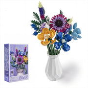 PremKare Flower Bouquet Building Set, 528-Piece Botanical Collection with 13 Artificial Flower Stems, Eco-Friendly Plant-Based Plastic, Customizable Floral Arrangement, Compatible with Building Blocks