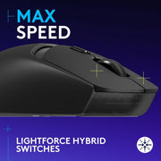 Logitech 910-007197 G309 LIGHTSPEED Lightweight Wireless Optical Gaming Mouse w/HERO 25K Sensor, Black