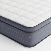 VQRking Full Size Hybrid Mattress, 10 Inch Euro Top, Medium Firm, Cooling Gel-Infused Memory Foam, Pocket Coils, Reinforced Edge Support, Motion Isolation, Gray