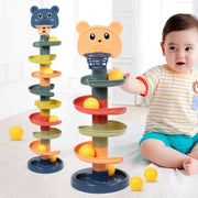 Siyang Trading Rotating Rolling Ball Tower, Montessori Educational Stacking Toy for Babies and Kids, Gliding Spin Track Newborn Gift - ST778