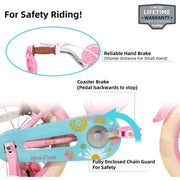 joystar BIKE059pk-12 Little Daisy 12 Inch with Training Wheels Princess Kids Bicycle Pink