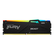 Kingston KF556C40BBAK2-128 FURY Beast DDR5 RGB RAM Module, 128GB (2 x 64GB), 5600MT/s, CL40, Dual Channel, 288-Pin DIMM, Intel XMP 3.0 and AMD EXPO Support