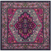 Safavieh Bellagio Collection BLG541B Grey and Pink Square Area Rug, 5' Square