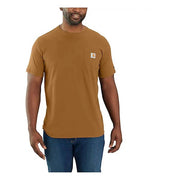 Carhartt Men's Big & Tall Force Relaxed Fit Midweight Short-Sleeve Pocket T-Shirt, Carhartt Brown, X-Large Tall, 106652