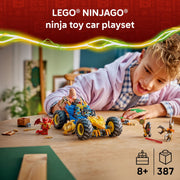 LEGO Ninjago Jay's Transforming Car Toy, 2-in-1 Buildable Set with 5 Minifigures, Ages 8+, Multicolor, 71856