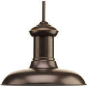 Progress Lighting Brookside LED Pendant Light, Antique Bronze, 3000K Warm White, Dimmable, Outdoor Ceiling Fixture, P5024-2030K9