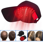 Hommyu Hair Growth Cap, Cordless Rechargeable with 3 Program Settings, 5 Intensity Levels, 2000mAh Battery, Black