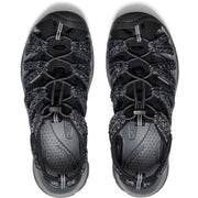 KEEN Whisper Women's Athletic Sandals, Water-Resistant, Black/Steel Grey, Size 7.5, 1028815
