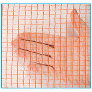 KidKusion Non-Retractable Driveway Safety Net, 20 Ft Long, Orange, Plastic and Galvanized Steel