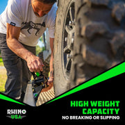 Rhino USA Retractable Ratchet Straps (2-Pack) - 2 Inch x 10 Feet (3,033lb Break Strength)