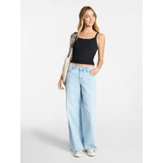 No Boundaries Ribbed Cami Top, Women's, L, Black Soot