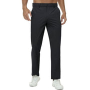Tyhengta Mens Golf Pants Stretch Work Dress Pants, Black 32Wx32L