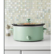 Mainstays MS8400778514-08 6 Quart Oval Slow Cooker, Green Sage Color, Glass Lid