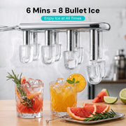 Kismile HZB-12/Q Ice Makers Countertop with Handle, 8 Cubes in 6 Mins, Portable Ice Machine with Self-Cleaning