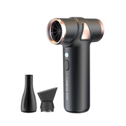 Lescolton Cordless Mini Hair Dryer, 3 Speeds, Metal Body, Battery Powered, Black, Includes Concentrator and Short Nozzle, LS-089