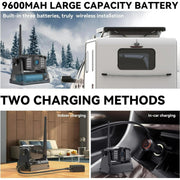 eRapta WRMACT501 Wireless Backup Camera 5'' Monitor 1080P HD Waterproof Night Vision 2 Min DIY