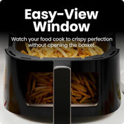 Chefman RJ38-4TW-BLACK Air Fryer 4 QT Compact Touch Controls with 4 Presets Black
